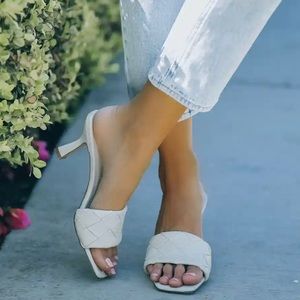 Heeled Sandals - NEW, never worn, in original packaging